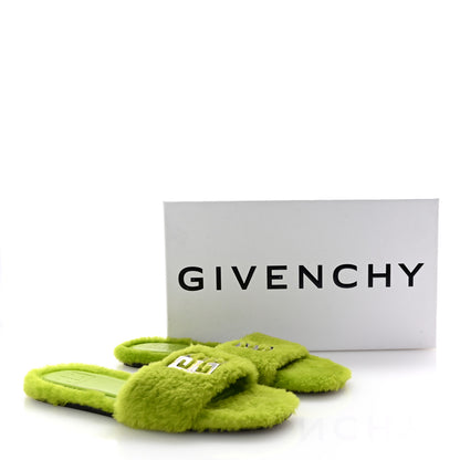 Givenchy Wool 4G Logo Mule Slide Sandals 40 Citrus Green 9 of 9