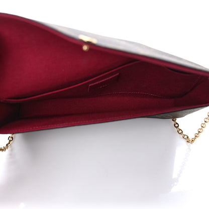 Louis Vuitton Monogram Pochette Felicie Chain Wallet Fuchsia 6 of 9