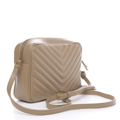 Saint Laurent Calfskin Matelasse Monogram Lou Camera Bag Dark Latte 3 of 11