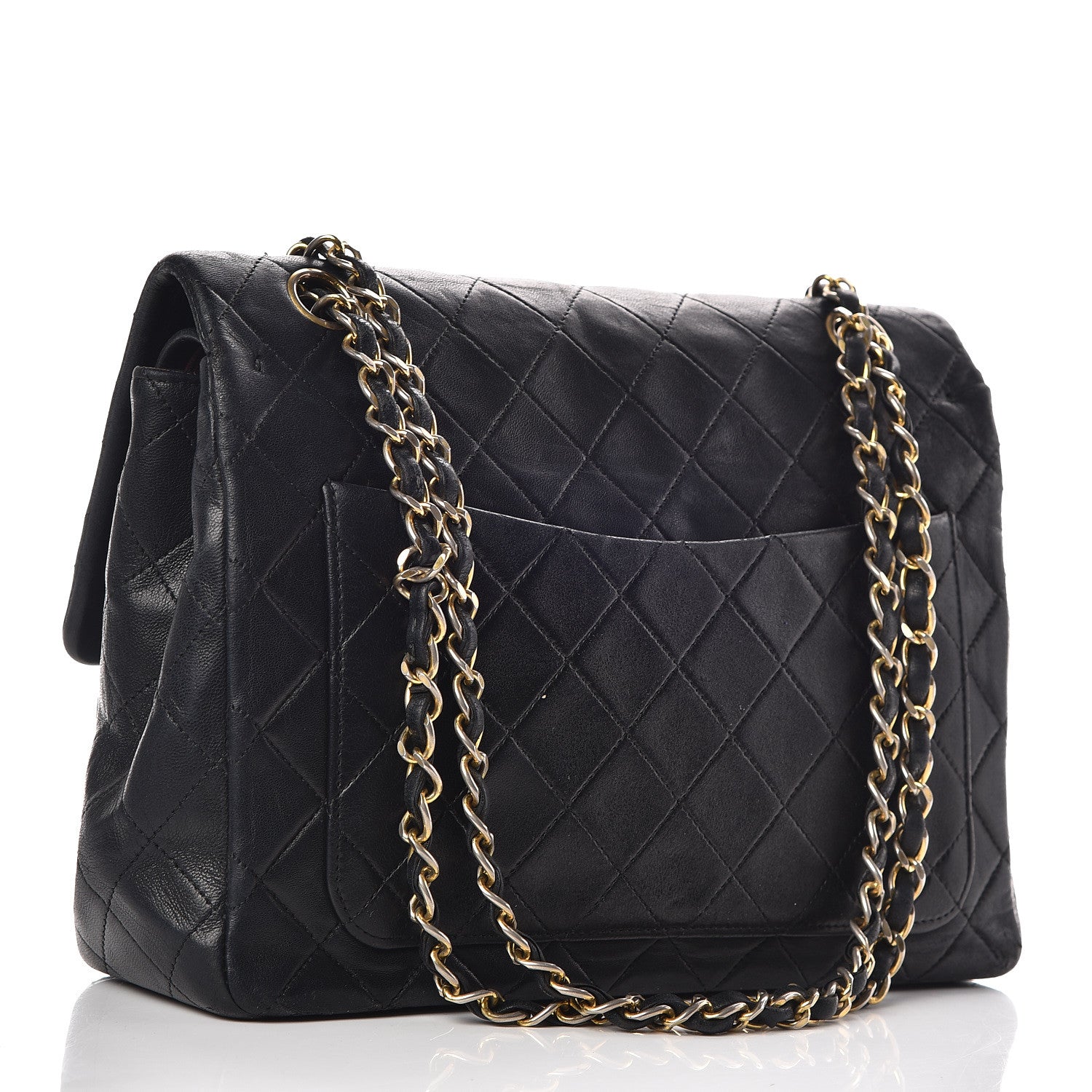 Chanel Lambskin Quilted Medium Double Flap Black 4 of 27