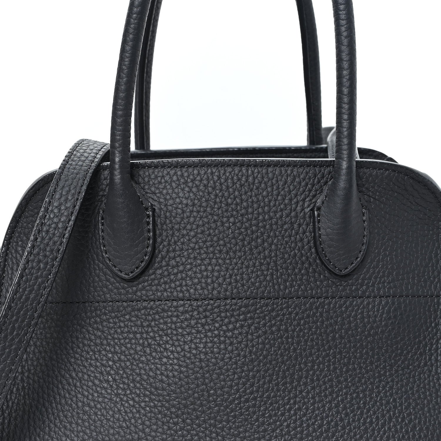 The Row Grained Calfskin Soft Margaux 10 Bag Black 7 of 9