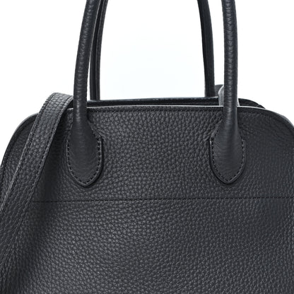 The Row Grained Calfskin Soft Margaux 10 Bag Black 7 of 9