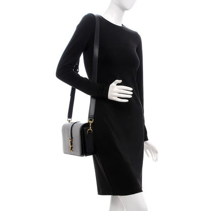 Saint Laurent Textured Calfskin Medium Classic Monogram Universite Bag Black 3 of 7