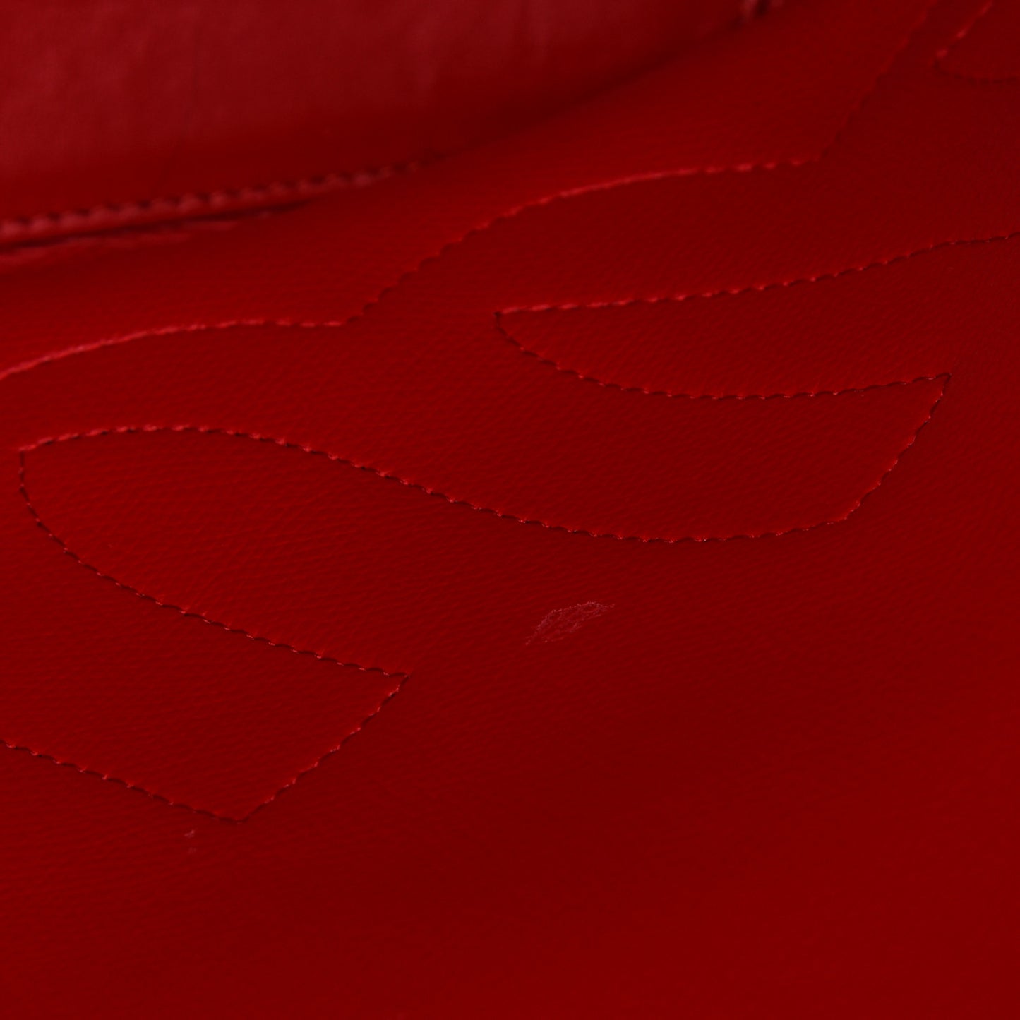 Calfskin Patent Logo Spikes East West Cabata Tote Red