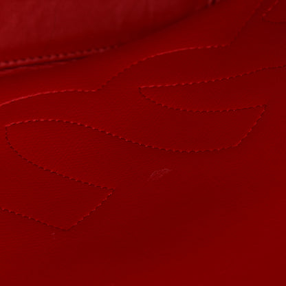 Christian Louboutin Calfskin Patent Logo Spikes East West Cabata Tote Red 14 of 16