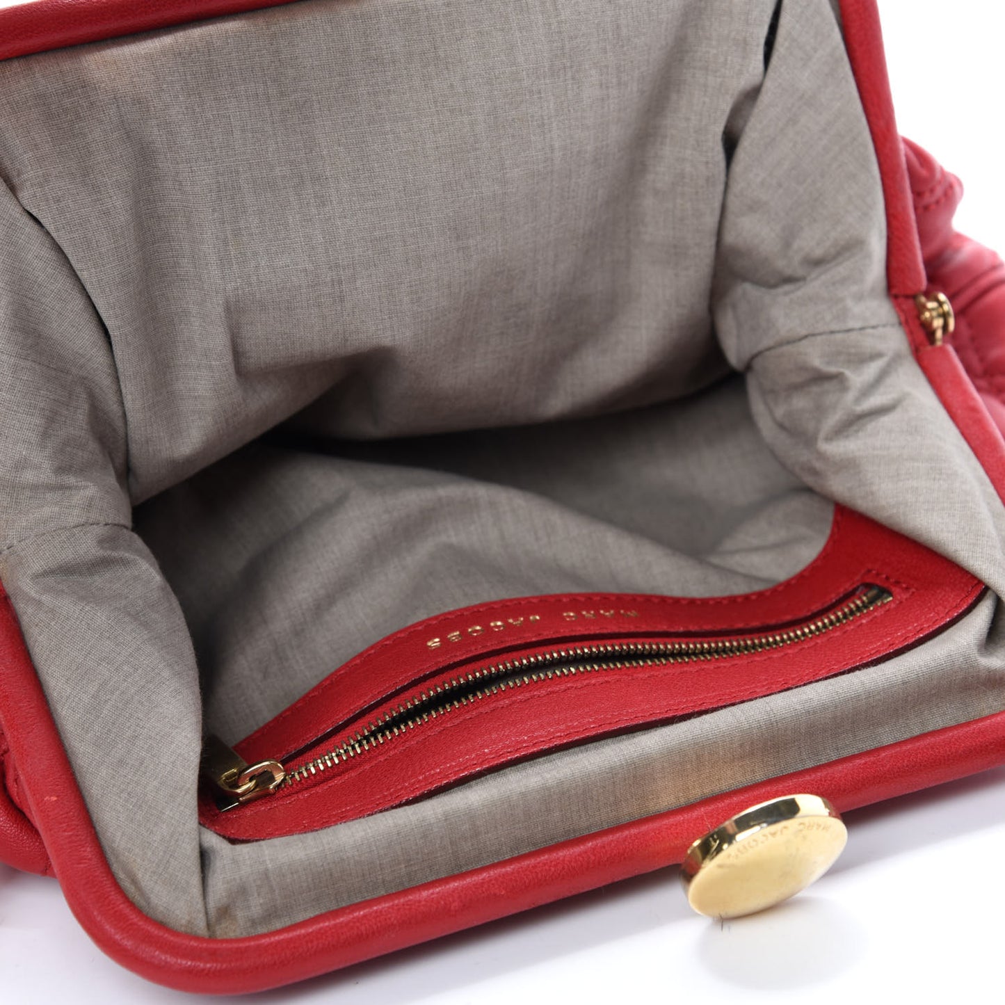 Calfskin Quilted Little Stam Red