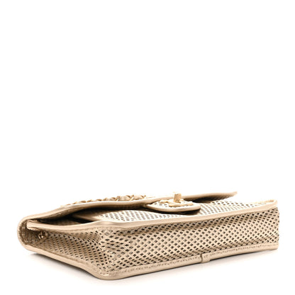 Chanel Metallic Perforated Calfskin Medium Up In The Air Flap Gold 3 of 8