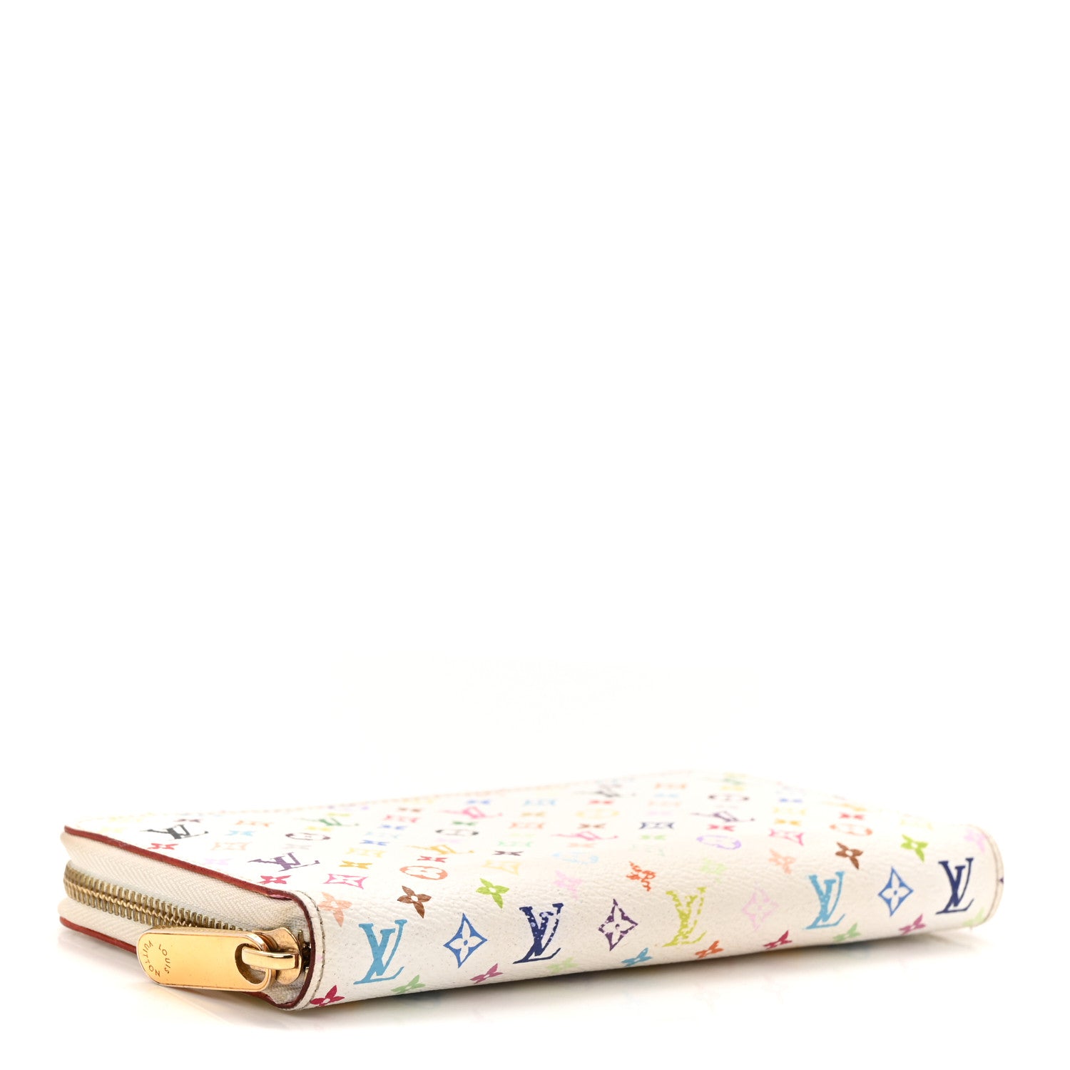 Louis Vuitton Monogram Multicolor Zippy Wallet White Litchi 4 of 7