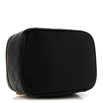Chanel Lambskin Vanity Cosmetic Case Black 4 of 10