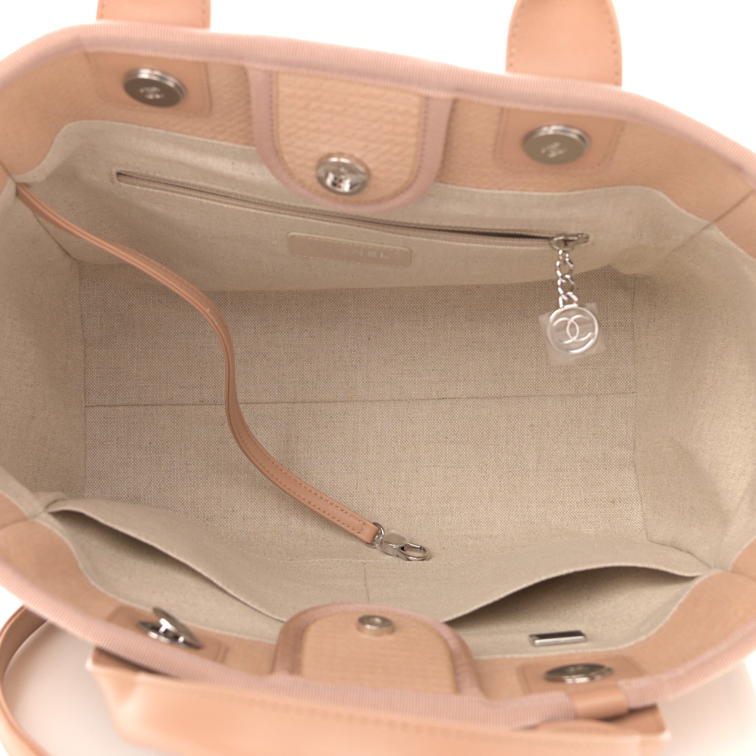 Chanel Mixed Fibers Small Deauville Tote Beige 6 of 12