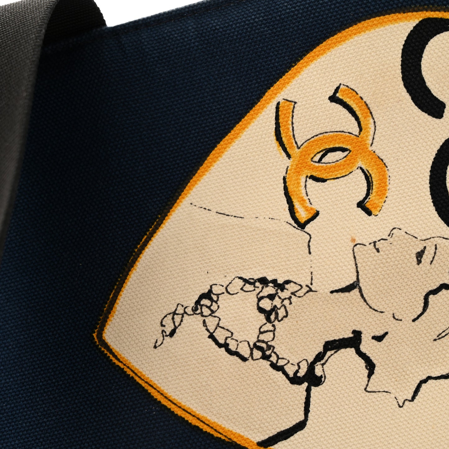 Canvas Coco Hearts Print Tote Blue