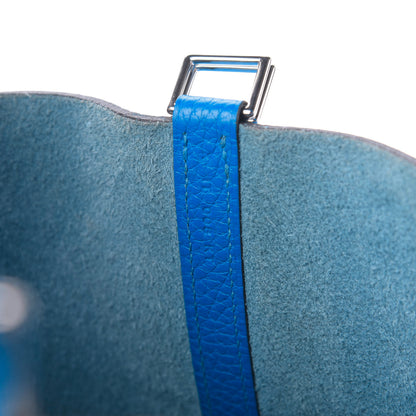 Hermes Taurillon Clemence Picotin Lock 22 MM Bleu Hydra 9 of 9