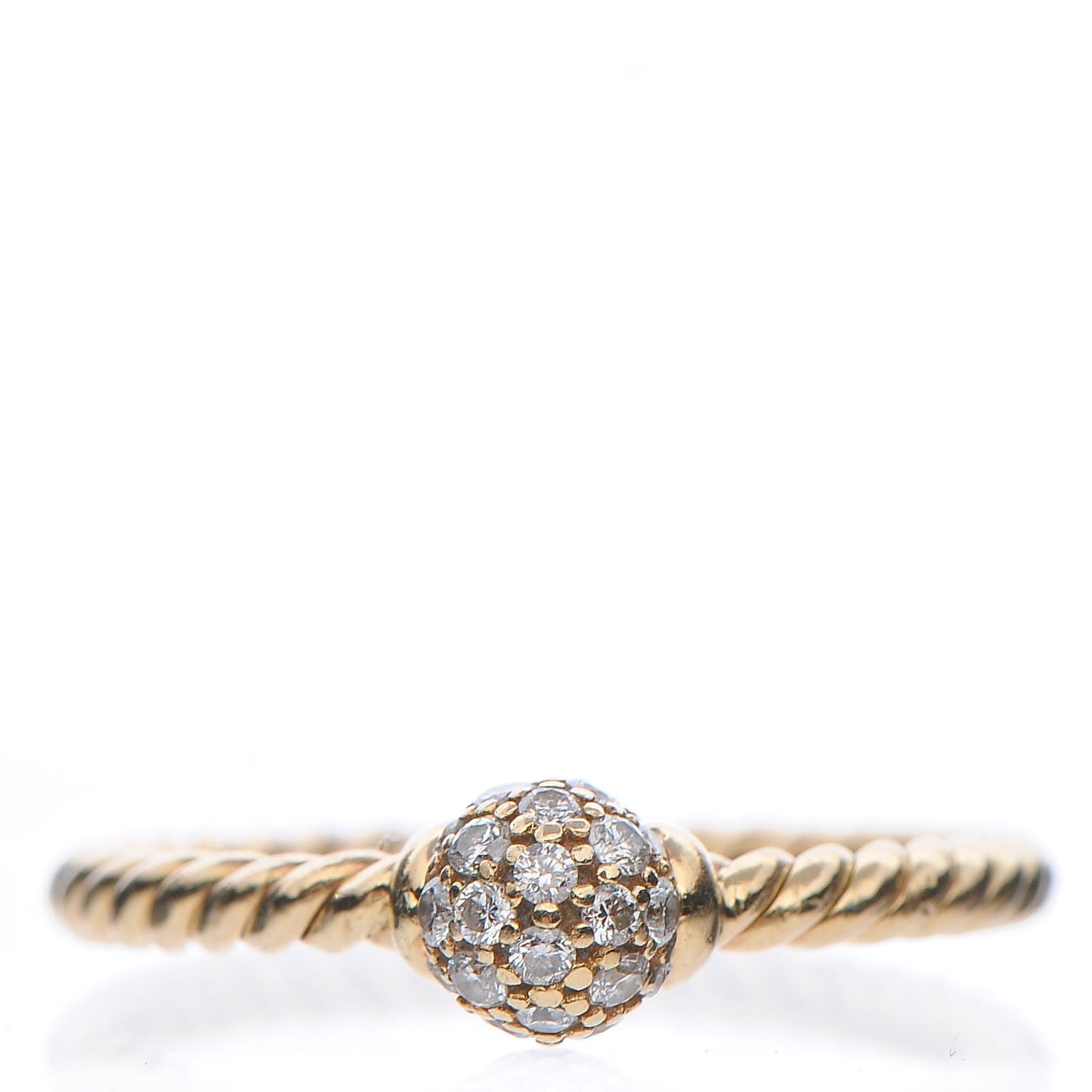 18K Yellow Gold Diamond Petite Solari Station Ring 55.7 7.5
