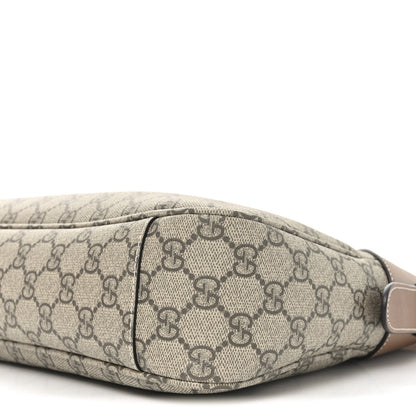 Gucci GG Supreme Monogram Emblem Medium Shoulder Bag Beige Ebony Sundial 10 of 10