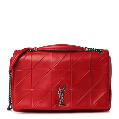 Saint Laurent Lambskin Patchwork Monogram Large Jamie Red 1 of 7