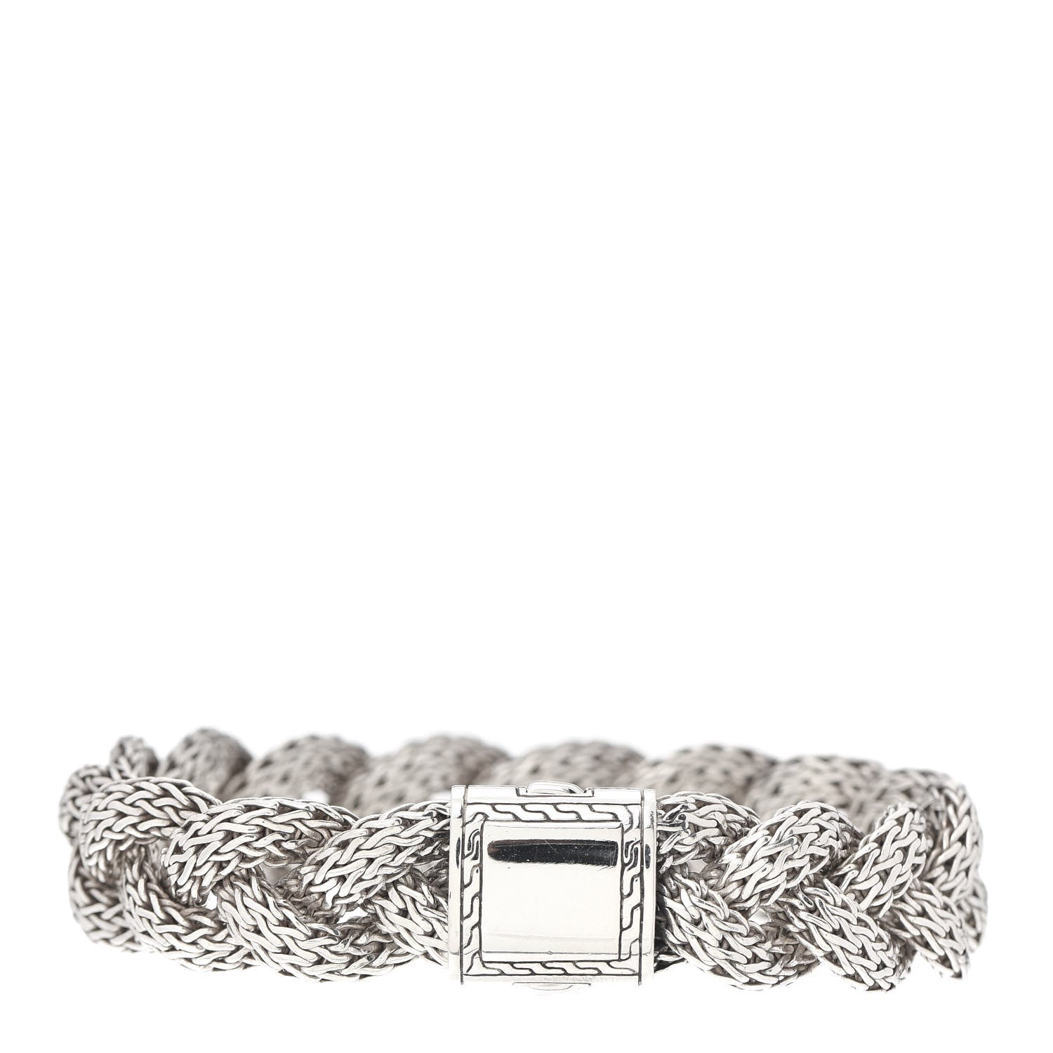 John Hardy Sterling Silver 14mm Braided Classic Chain Bracelet 3 of 5