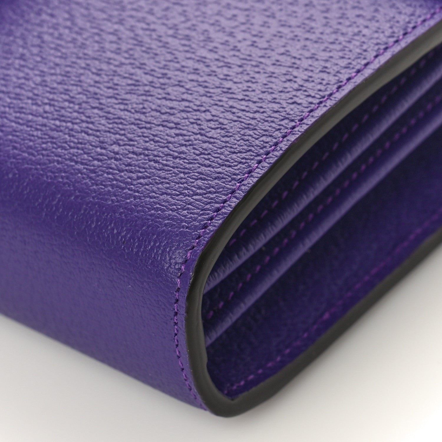 Gucci Dollar Calfskin Crystal Garden Dionysus Chain Wallet Purple 9 of 9