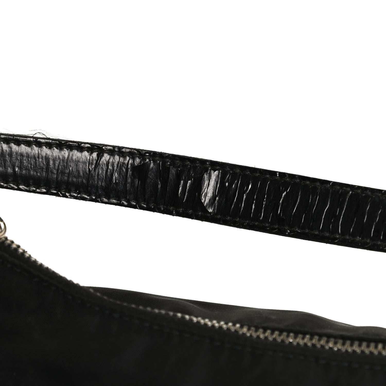 Prada Tessuto Nylon Vitello Hobo Black 12 of 15