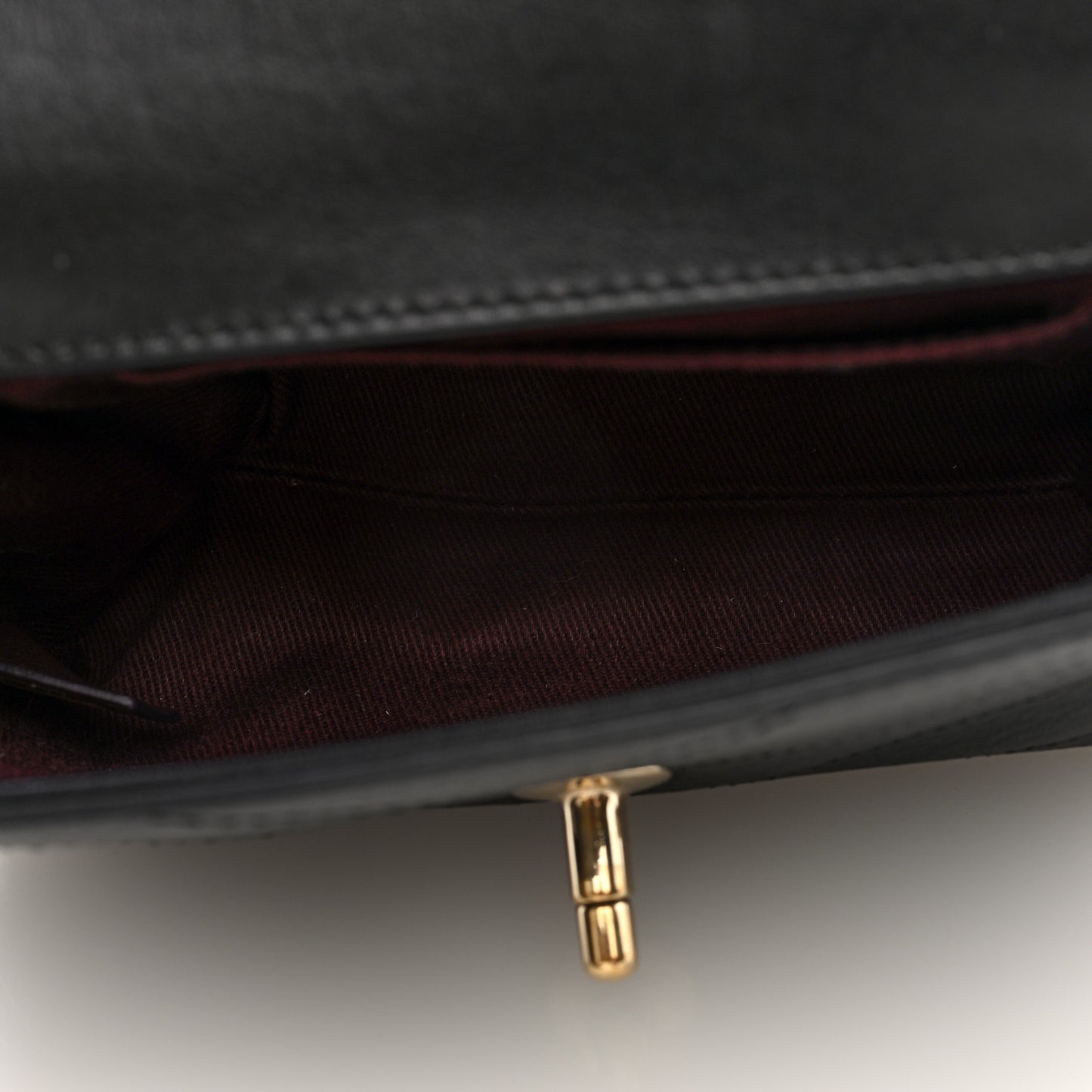 Calfskin Chevron Stitched Coco Waist Bag Black
