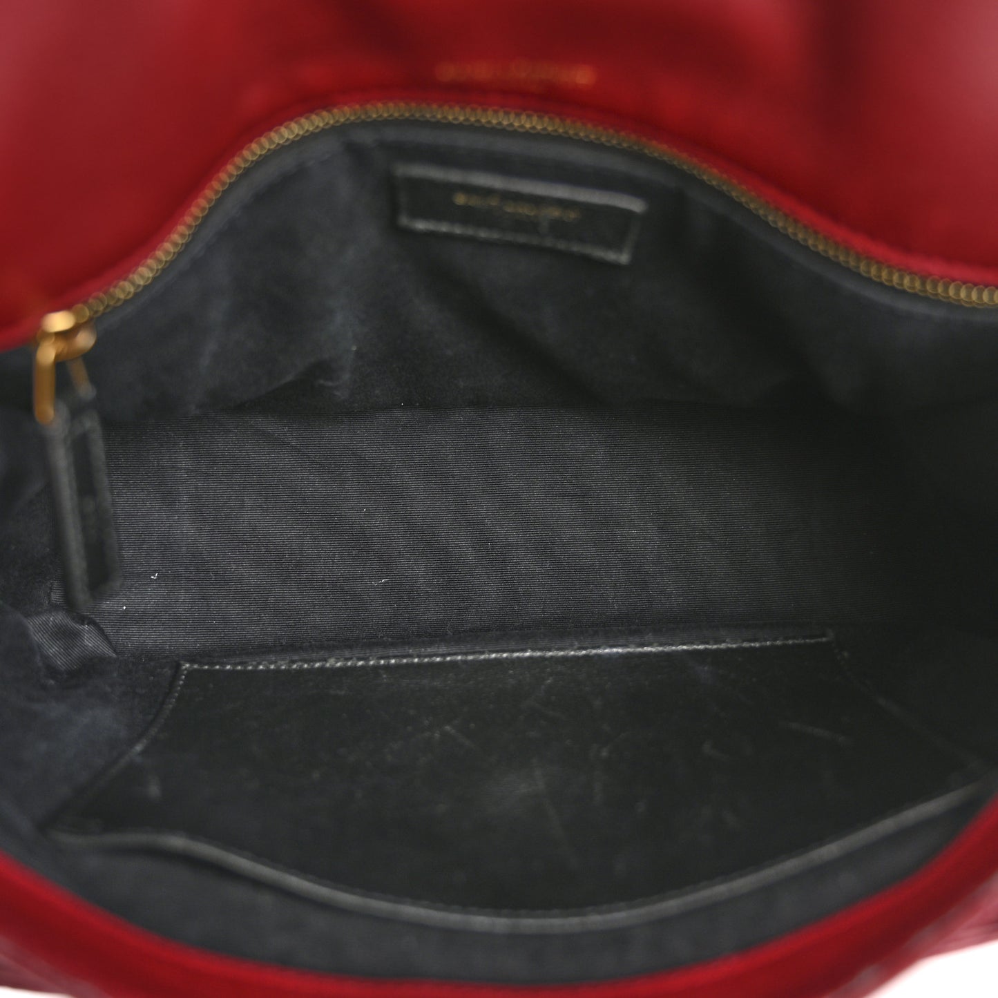 Lambskin Matelasse Monogram Medium Niki Chain Satchel Red