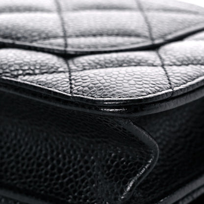 Chanel Caviar Quilted Wallet On Chain WOC Black 13 of 14