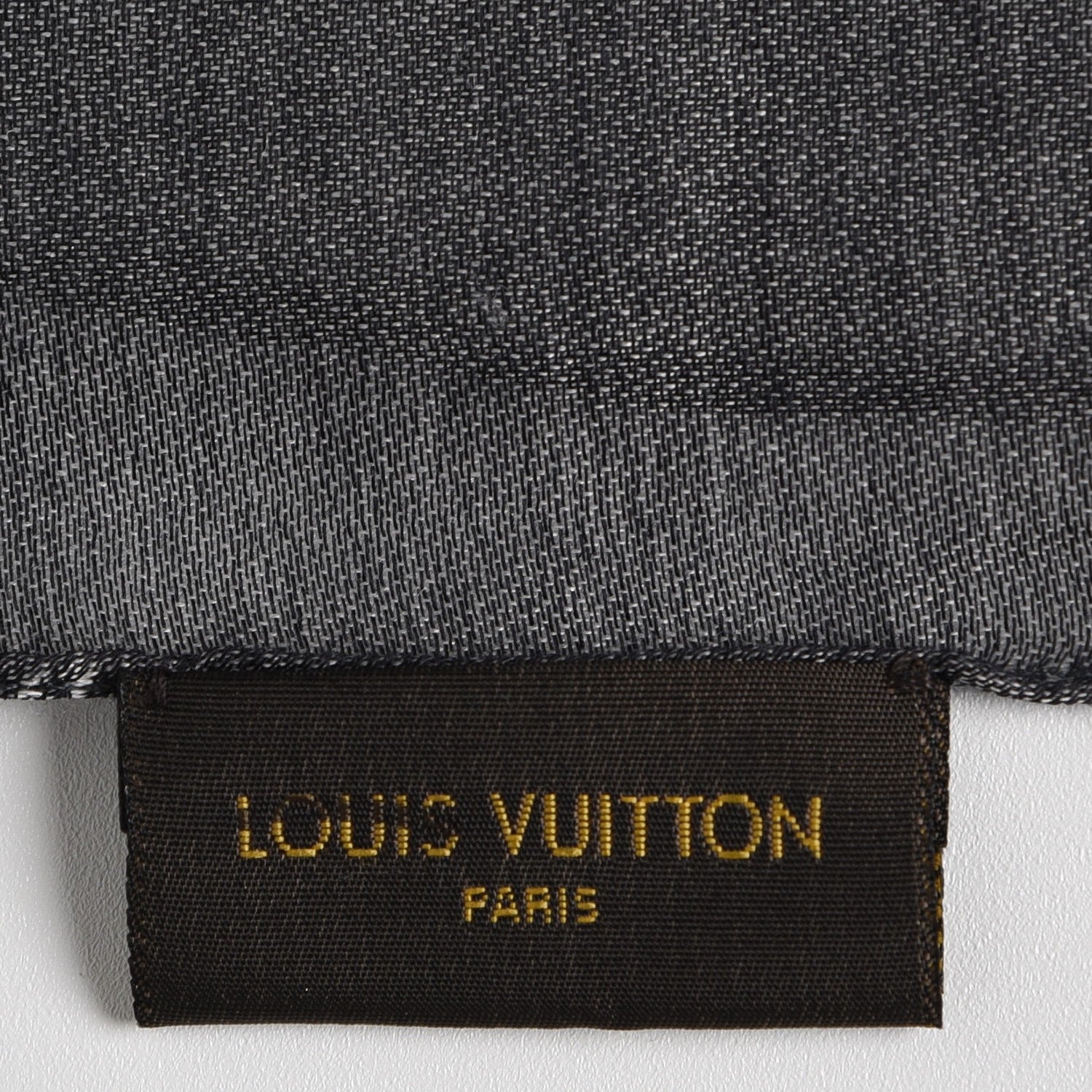 Louis Vuitton Cotton Silk Wool Damier Stole Gris 4 of 7
