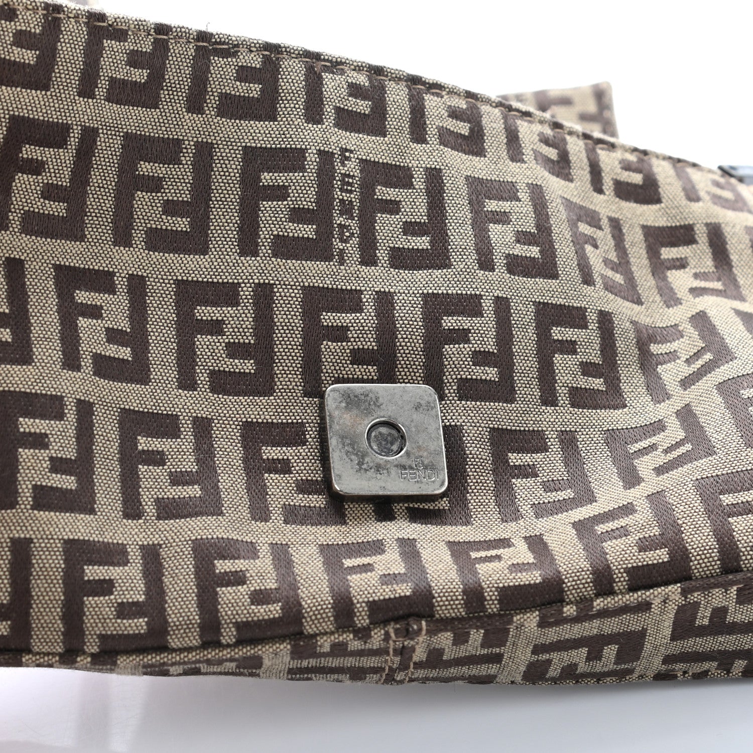 Fendi Zucchino Mini Baguette Beige 7 of 11