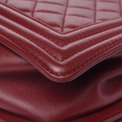 Chanel Lambskin Quilted New Medium Boy Flap Red 12 of 15
