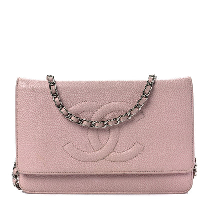 Chanel Caviar Timeless CC Wallet On Chain WOC Pink 1 of 10