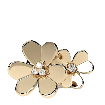 Van Cleef & Arpels 18K Yellow Gold Diamond Frivole Between The Finger Ring 49 5 1 of 6