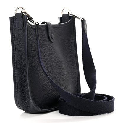 Hermes Taurillon Clemence Evelyne TPM Bleu Obscur 3 of 11