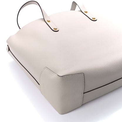Burberry Calfskin Crest Embossed Small Tote Limestone 10 of 11