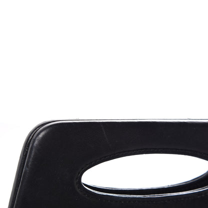 Chanel Lambskin Chain Embellished Frame Tote Black 9 of 11