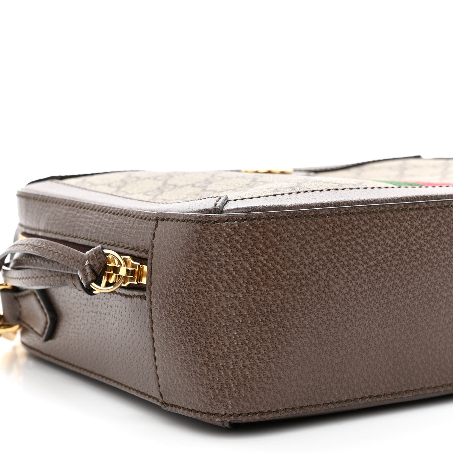 Gucci GG Supreme Monogram Web Small Ophidia Top Handle Shoulder Bag Brown 8 of 12