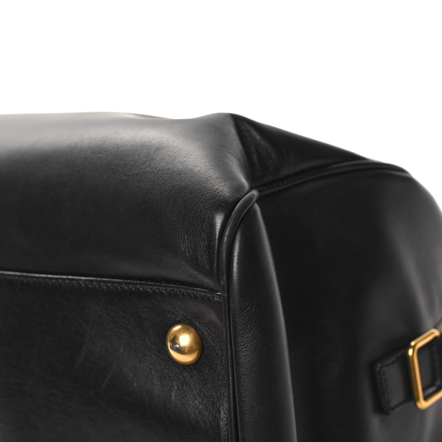Saint Laurent Calfskin Classic Duffle 6 Black 10 of 15