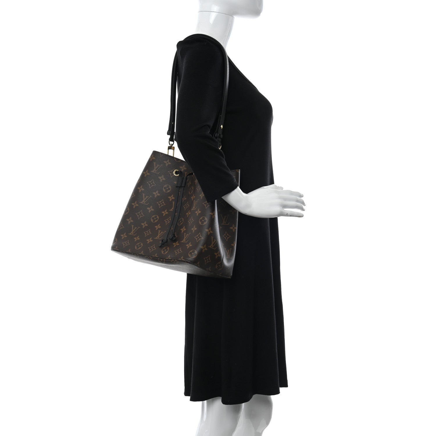 Louis Vuitton Monogram Neonoe MM Black 2 of 9