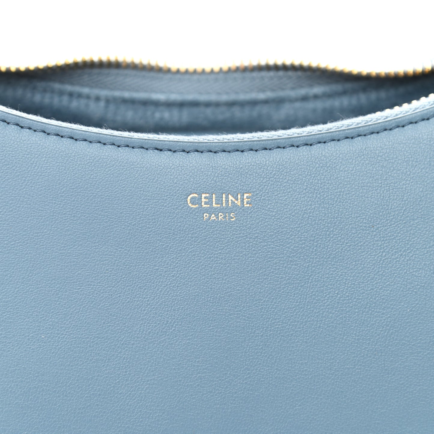 Smooth Calfskin Medium Strap Ava Shoulder Bag Denim