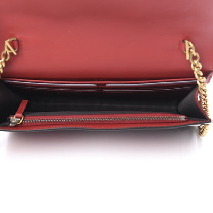 Gucci Calfskin Queen Margaret Chain Wallet Blue Agata Hibiscus Red Mystic White 5 of 10
