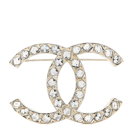 Chanel Baguette Crystal High Society CC Brooch Gold 1 of 4