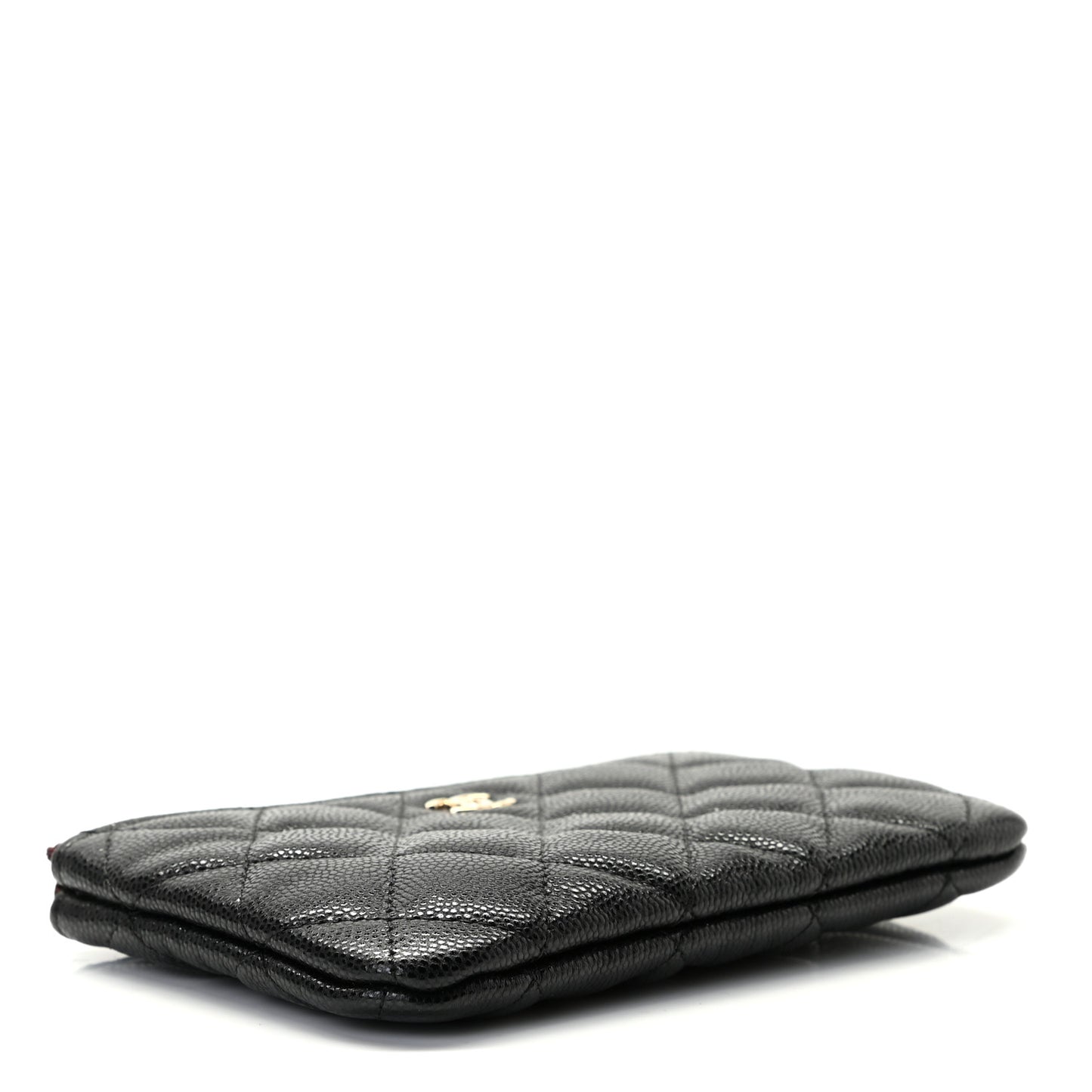 Caviar Quilted Small Cosmetic Case Black