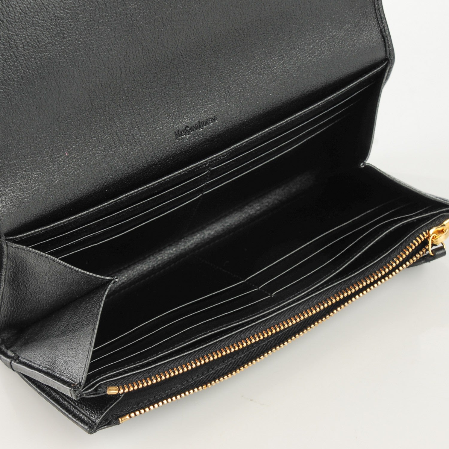 Saint Laurent Chevre Belle De Jour Flap Wallet Black 7 of 7