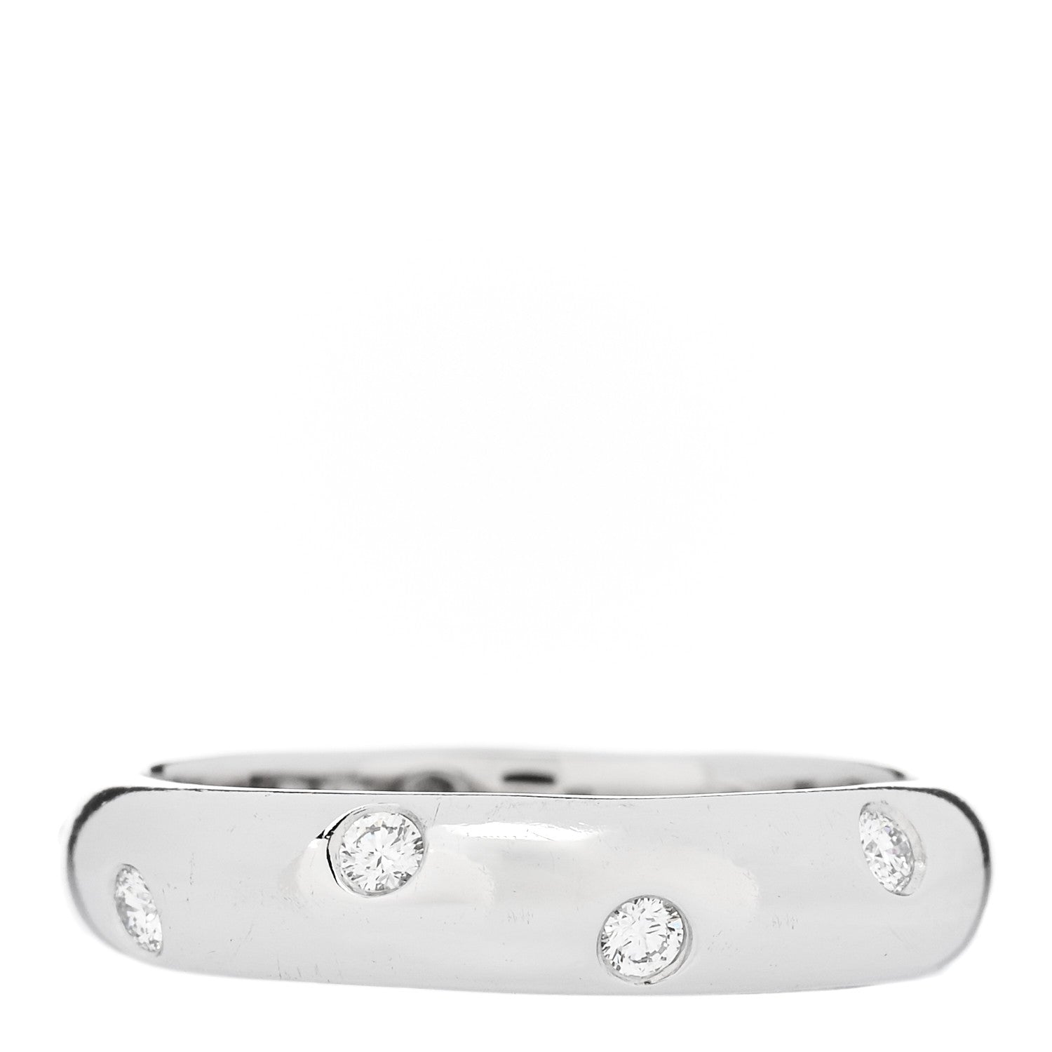 Tiffany Platinum Diamond 4mm Etoile Band Ring 52 6 3 of 5