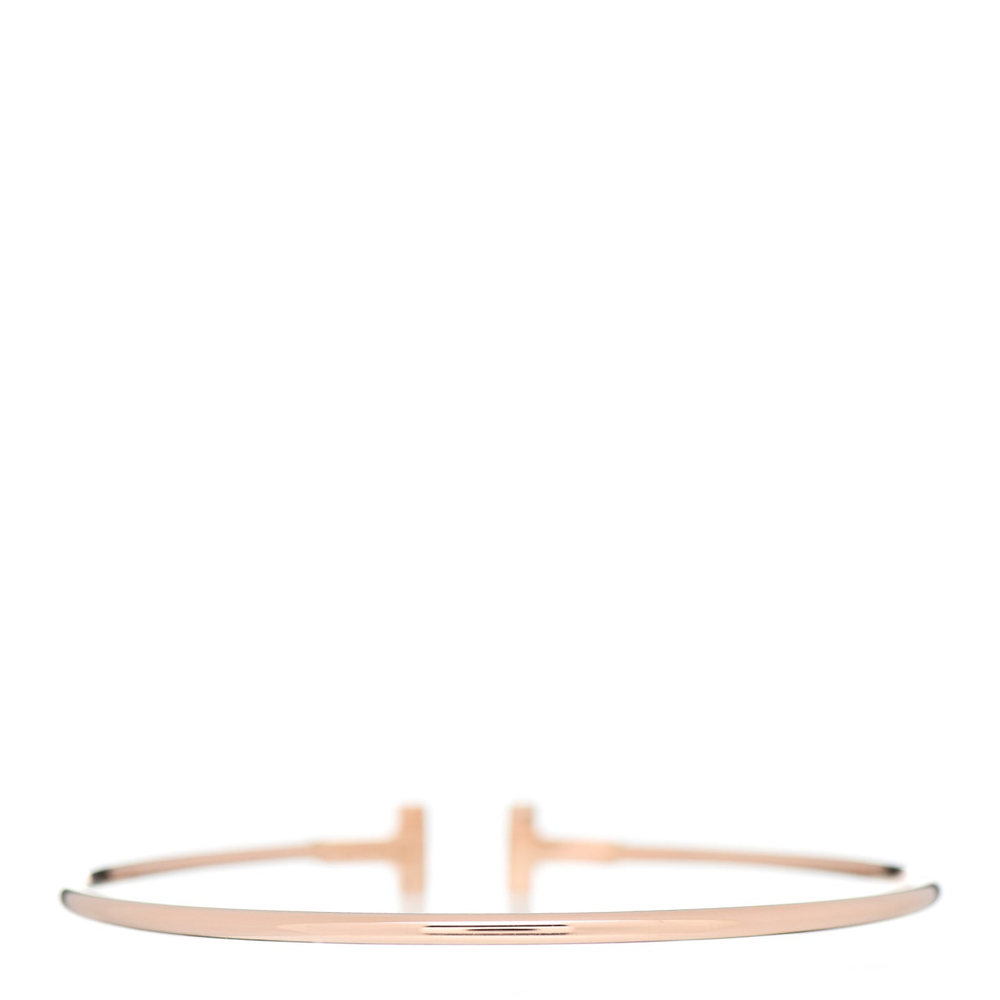 18K Rose Gold Narrow T Wire Bracelet