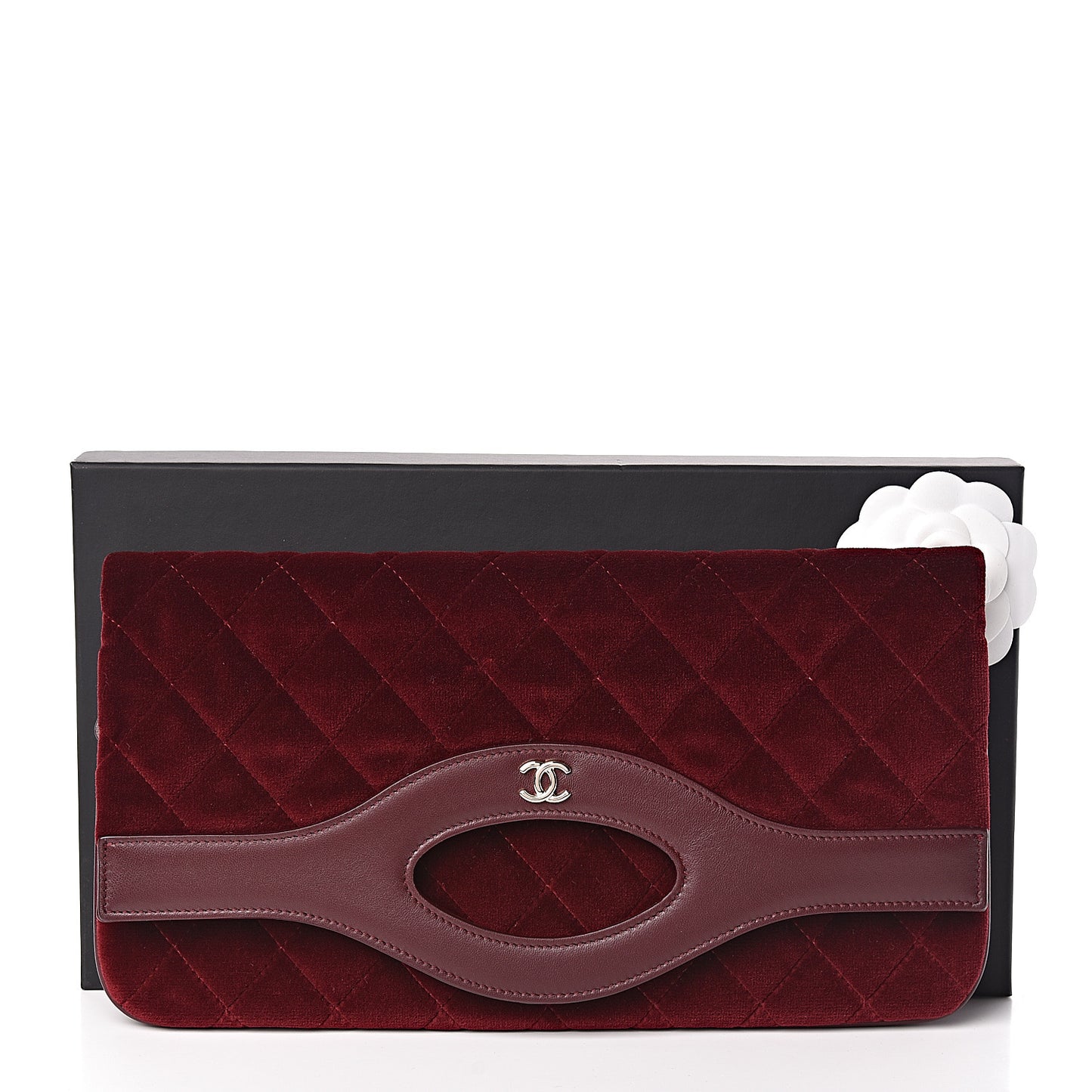Velvet Lambskin Large 31 Pouch Burgundy
