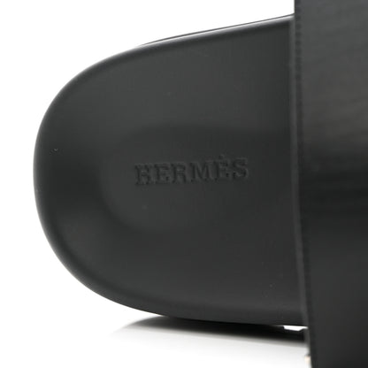 Hermes Calfskin Mens Chypre Sandals 43 Black 6 of 12