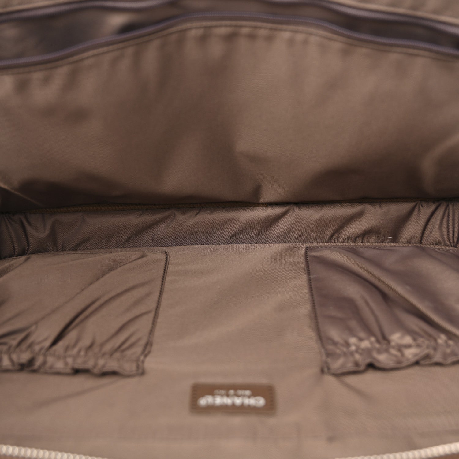 Chanel Nylon Travel Laptop Briefcase Khaki 6 of 16