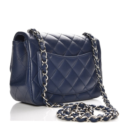 Chanel Lambskin Quilted Mini Square Flap Navy 3 of 7