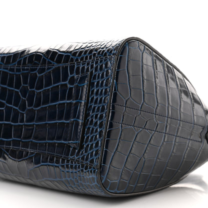 Givenchy Calfskin Crocodile Embossed Small Antigona Deep Blue 10 of 10