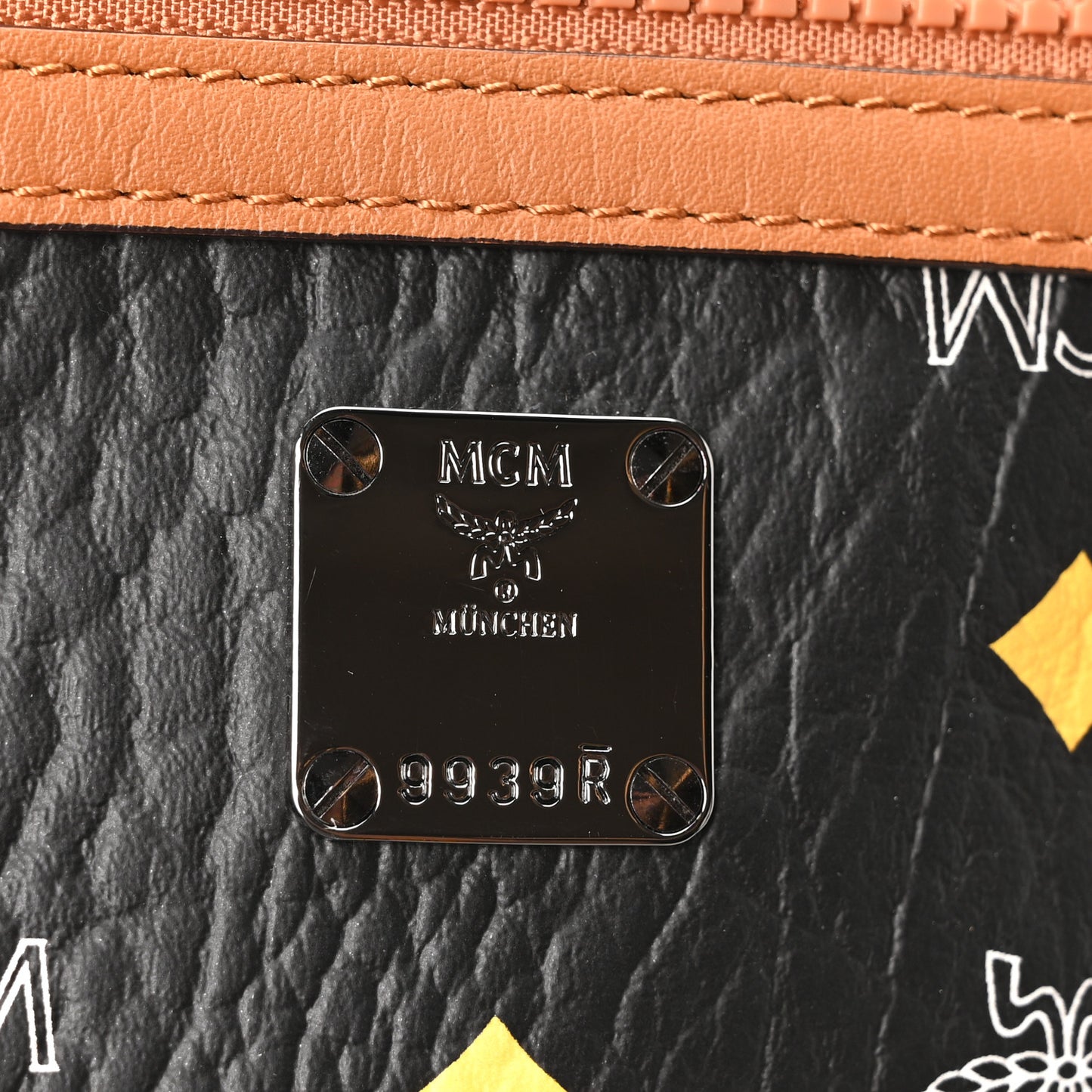 Skyoptic Visetos Camera Crossbody Bag Spectrum Diamond Black Cognac