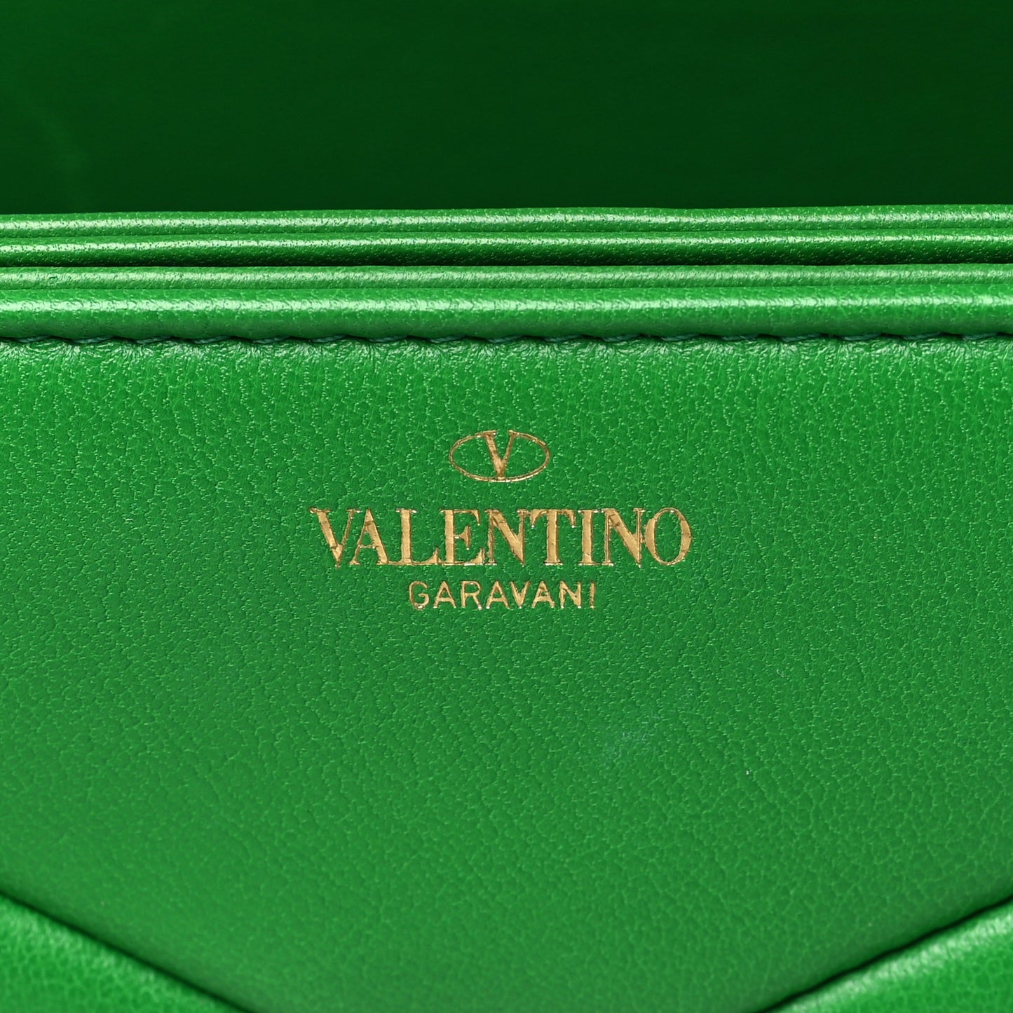 Nappa One Stud Chain Clutch Gea Green
